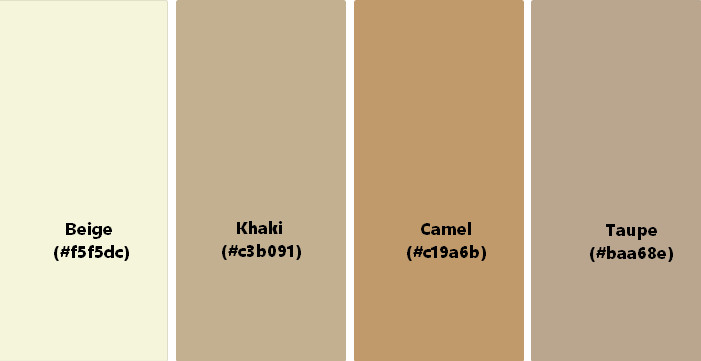 colors similar to tan