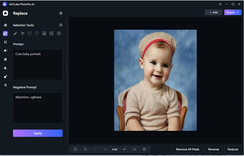 create ai baby with avclabs