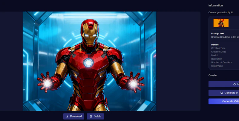 download the generated image