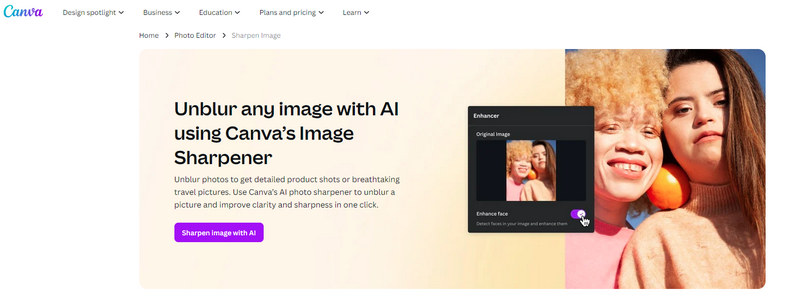 fix blurry photos by canva