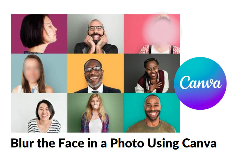 how to blur face in a photo using canva