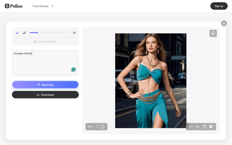 Pxbee Free AI Clothes Remover online free