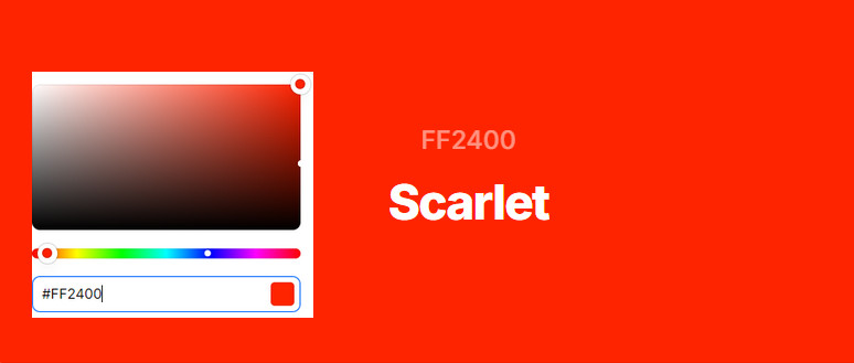 scarlet color