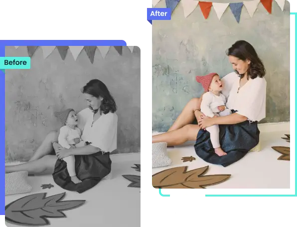 use photopro ai to colorize black and white family photos