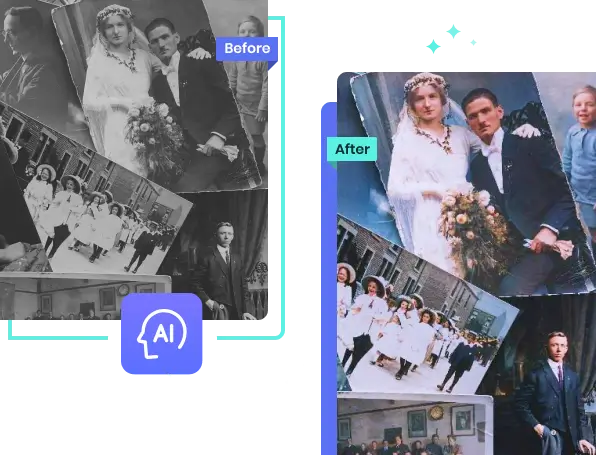 touch history by colorizing photo with photopro ai