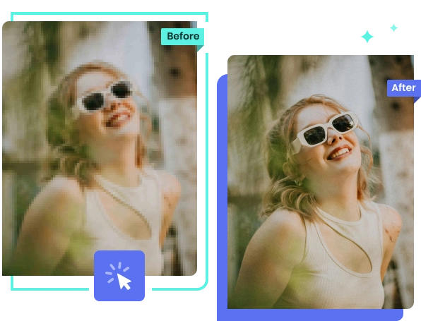 unpixelate image in one click